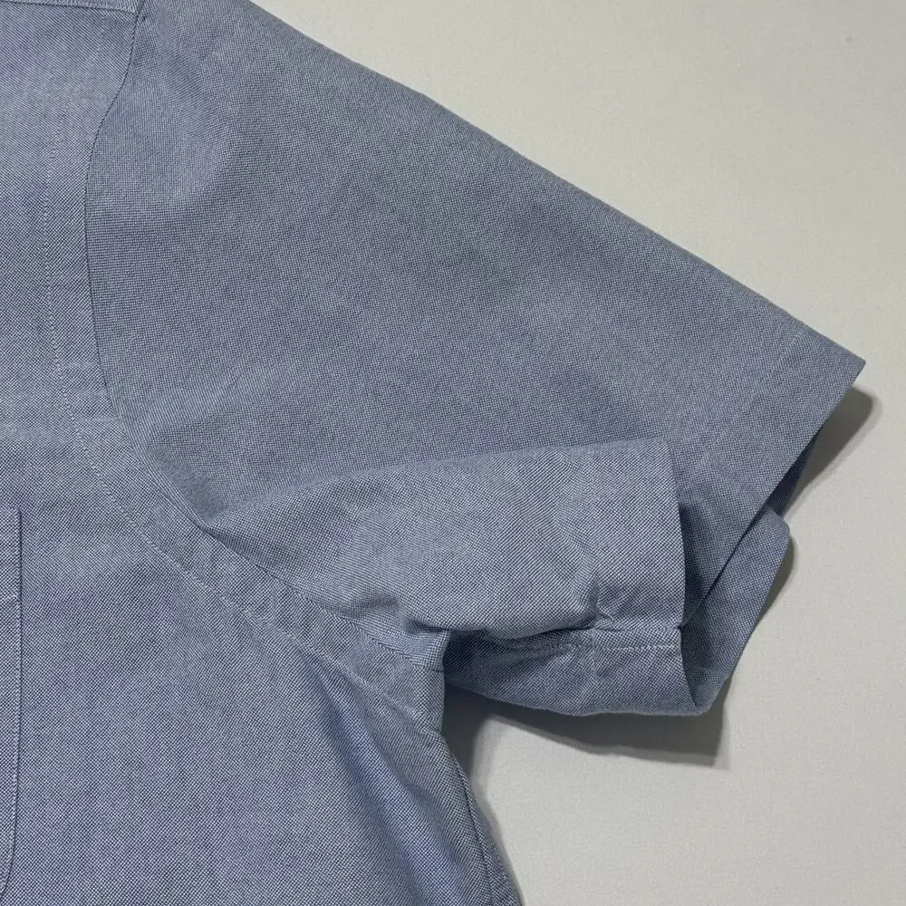 Polo Ralph Lauren Button Down Short Sleeve Oxford Shirt 2XL Light Blue Preppy